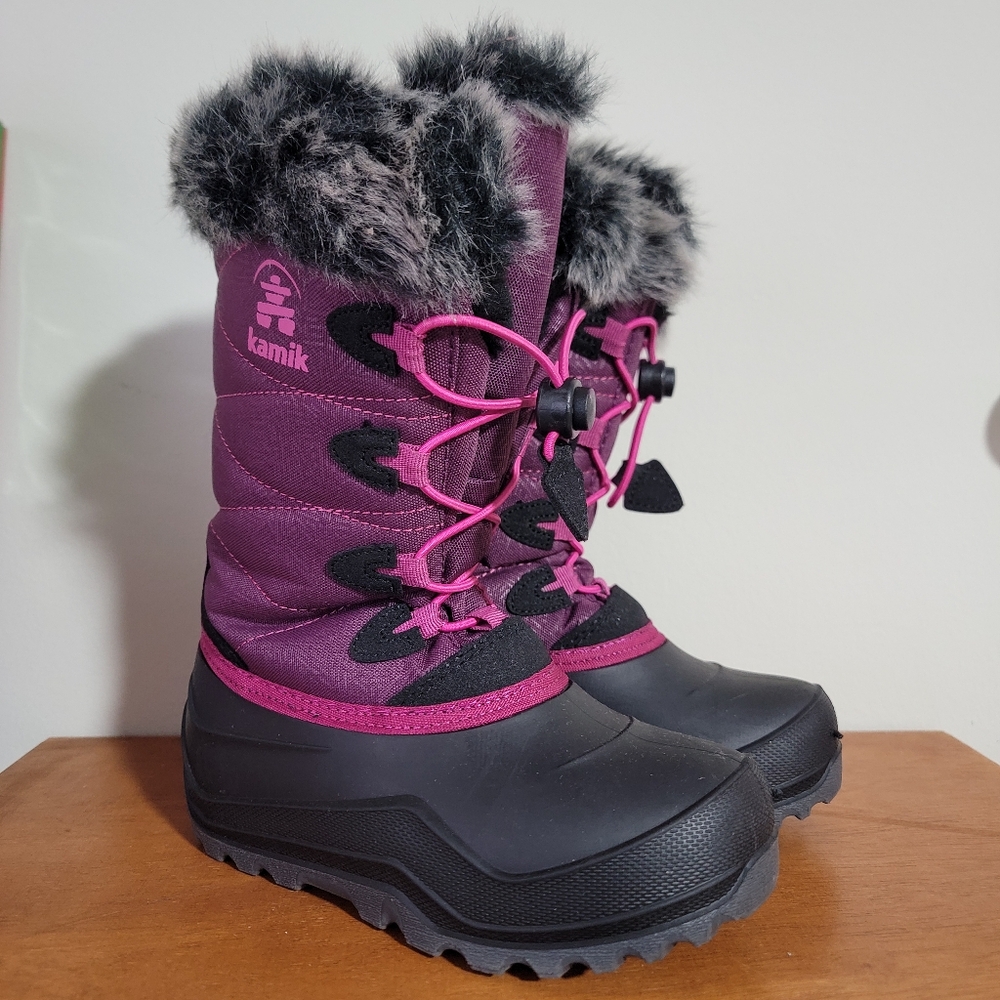 Kamik Kids Snowangel Snow Rain Boots size 1 Big Kids Girls Youth Like New